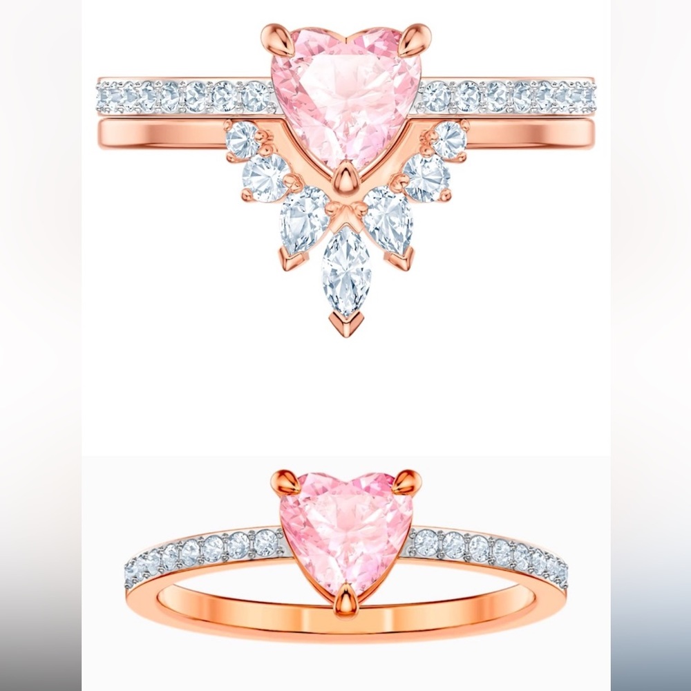 Swarovski Two Piece Ring Set